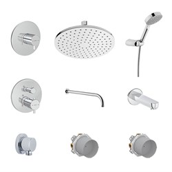 VITRA Встраиваемый душевой комплект Root Round A49307EXP с термостатом хром латунь A49307EXP