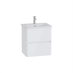 VITRA Тумба с раковиной для ванной Mia Plus Round 69816 60 см глянцевая белая ДСП 69816