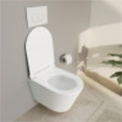 VITRA Подвесной унитаз M50 8302B003-6404 безободковый VortexFlush с сиденьем микролифт дюропласт белый санитарный фарфор 8302B003-6404
