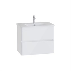 VITRA Тумба с раковиной для ванной Mia Plus Round 69824 80 см глянцевая белая ДСП 69824