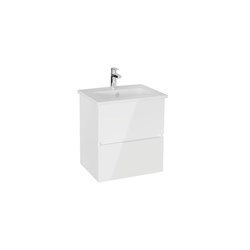 VITRA Тумба с раковиной для ванной Mia Plus Square 69730 60 см глянцевая белая ДСП 69730