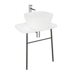 VITRA Столешница с раковиной Plural 62561 70 см отдельностоящая матовая белая керамика 62561