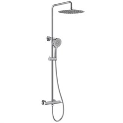 LEMARK Смеситель Beluga LMF-8025B-С для душа с регулируемой высотой штанги и лейкой верхнего душа «Тропический дождь» LMF-8025B-C