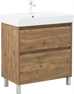 AQUANET Тумба с раковиной Nova Lite 2.0 75 напольная цв. дуб рустикальный AQUANET-348196