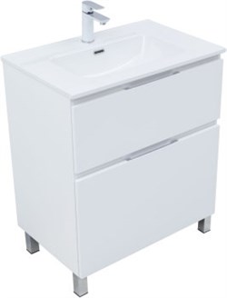 AQUANET Тумба с раковиной Алвита new 70 (Flat) напольная 2 ящ. цв. белый матовый AQUANET-345677