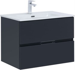 AQUANET Тумба с раковиной Алвита new 70 2 ящ. цв.антрацит AQUANET-306153
