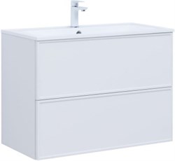 AQUANET Тумба с раковиной Арт 90 цв.белый матовый AQUANET-323573