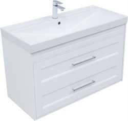 AQUANET Тумба с раковиной Бостон new 100 (Flash) цв.белый сатин AQUANET-345367