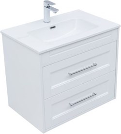 AQUANET Тумба с раковиной Бостон new 70 (Flat) цв.белый сатин AQUANET-345365