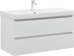 AQUANET Тумба с раковиной Вега 100 2 ящ. цв.белый глянец AQUANET-328002