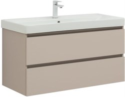AQUANET Тумба с раковиной Вега 2.0 100 2 ящ. цв.бежевый (раковина Ирис) AQUANET-344756