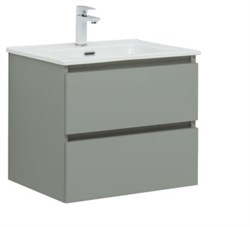 AQUANET Тумба с раковиной Вега 2.0 60 2 ящ. цв.мисти грин (раковина Flat) AQUANET-344771