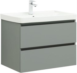 AQUANET Тумба с раковиной Вега 2.0 70 2 ящ. цв.мисти грин (раковина Ирис) AQUANET-344750
