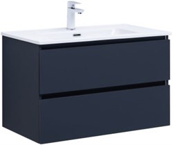 AQUANET Тумба с раковиной Вега 2.0 80 2 ящ. цв.маренго (раковина Flat) AQUANET-344762