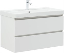 AQUANET Тумба с раковиной Вега 90 2 ящ. цв.белый глянец AQUANET-327998