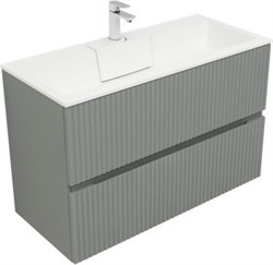 AQUANET Тумба с раковиной Джейн 100 цв.мисти грин (раковина Фортуна) AQUANET-332517