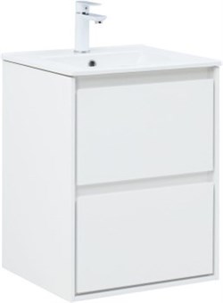 AQUANET Тумба с раковиной Милан (Flash) 50 цв. белый глянец AQUANET-340317