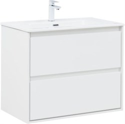 AQUANET Тумба с раковиной Милан (Flash) 80 цв. белый глянец AQUANET-340320