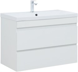 AQUANET Тумба с раковиной Нота new 90 цв.белый глянец AQUANET-335872