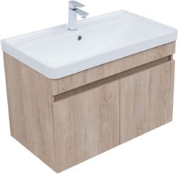 AQUANET Тумба с раковиной Оптима 80 цв. дуб светлый AQUANET-345361