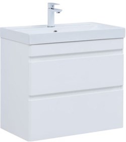 AQUANET Тумба под раковину Слим 80 белый сатин AQUANET-346049