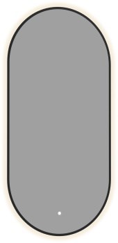 AQUANET Зеркало Контур 500х1000 LED TX овал,черный AQUANET-367644
