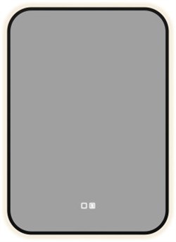 AQUANET Зеркало Контур 500х700 LED TX антипар, черный AQUANET-367660