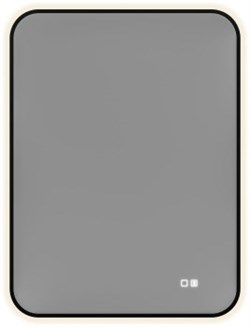 AQUANET Зеркало Контур 600х800 LED TX антипар, черный AQUANET-367661