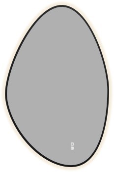 AQUANET Зеркало Контур 700х1000 LED TX ассиметричное, антипар, черный AQUANET-367659
