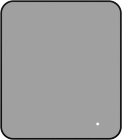 AQUANET Зеркало Контур 800х700 LED TX черный AQUANET-367650