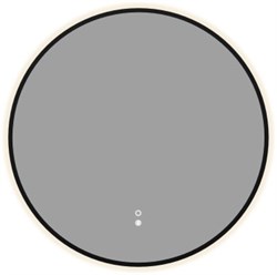 AQUANET Зеркало Контур D 600 LED TX антипар, черный AQUANET-367664