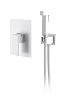 DK Смеситель для душа Bayern.Liszt DA1515008 с гигиеническим душем встраиваемый матовый белый DA1515008