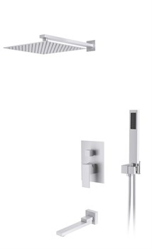 DK Душевая система для ванны и душа Bayern.Liszt DA1515608A04 встраиваемый с изливом матовый белый DA1515608A04