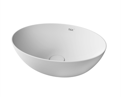 DK Раковина накладная Matrix DT1390708, 410*335*145мм, матовый белый DT1390708