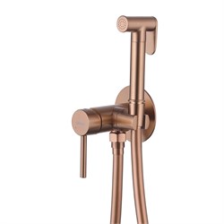 ABBER Смеситель Wasser Kreis AF8125MRG с гигиеническим душем, розовое золото матовое AF8125MRG