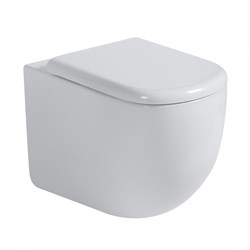 ABBER Унитаз Bequem AC1135T приставной белый, безободковый, смыв торнадо AC1135T