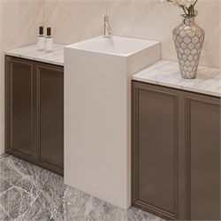 ABBER Раковина отдельностоящая Stein AS2555 белая матовая AS2555