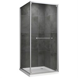 ABBER Schwarzer Diamant Душевой уголок квадратный двери раздвижные размер 90x90 см, профиль - хром / стекло - прозрачное AG0A090