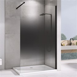 ABBER Immer Offen Душевая перегородка профиль - черный / стекло - тонированное ширина 120 см AG69123BS