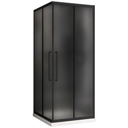 ABBER Schwarzer Diamant Душевой уголок квадратный двери раздвижные размер 80x80 см, профиль - черный / стекло - матовое AG02080BMH