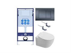 AQUATEK SET СИРИУС KDI-038 (рама INS-0000012 +крепёжKKI-0000002 + клавиша KDI-0000033 + унитаз AQ1582T-00 СИРИУС TORNADO с тонким сиденьем soft-close) SET AQUATEK СИРИУС KDI-038