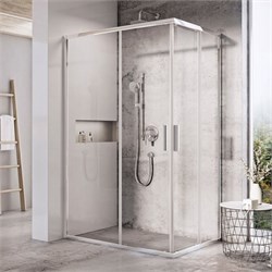 RAVAK Blix Slim Душевой уголок квадратный размер 90x90 см двери раздвижные, профиль - блестящий / стекло - прозрачное X1XM70C00Z1