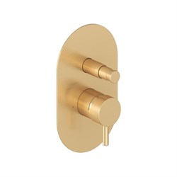RAVAK Смеситель скрытого монтажа Espirit ES 061.60RGB.O2, с автоматическим выключателем, брашированное розовое золото X070358