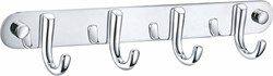 WONZON & WOGHAND Вешалка с 4 крючками для ванной , Хром (WW-9384-4) WW-9384-4