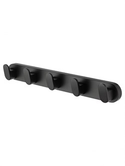 WONZON & WOGHAND Вешалка с 5 крючками для ванной CARBON, Черный (WW-7755) WW-7755