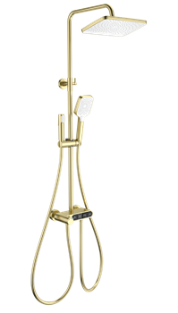 WONZON & WOGHAND Душевая система с термостатом MUSE Corno, Брашированное золото (WW-B3112-BG) WW-B3112-BG
