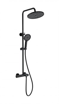 WONZON & WOGHAND Душевая система с термостатом MUSE Corno, Черный матовый (WW-B2091-A-MB) WW-B2091-A-MB