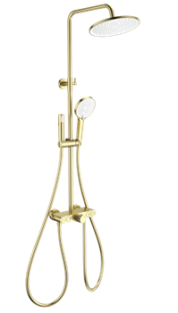WONZON & WOGHAND Душевая система с термостатом MUSE Selesta, Брашированное золото (WW-B4113-BG) WW-B4113-BG
