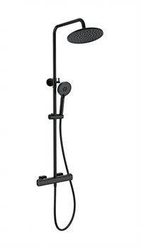 WONZON & WOGHAND Душевая система с термостатом STAY 1, Черный матовый (WW-B3051-A-MB) WW-B3051-A-MB