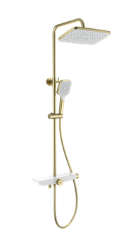 WONZON & WOGHAND Душевая система с термостатом ThermoKlick, Брашированное золото (WW-B3098-A-BG) WW-B3098-A-BG
